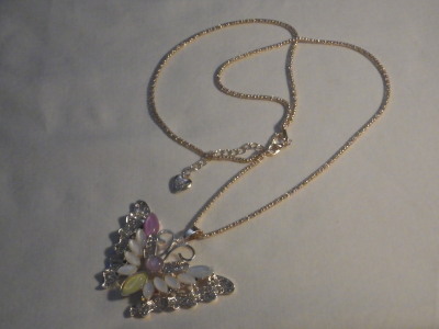 Betsey Johnson Butterfly Necklace, 28"