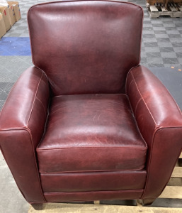 Ethan Allen Maroon Leather Chair