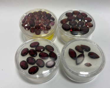 Beautiful Natural Garnet Gems Various Cuts. Perfect For Jewelry Making Or Collecting