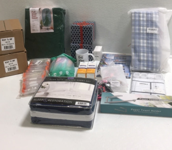 (200) Holiday Joy Christmas Light Clips (1) Sleep Restoration California King Aloe Vera Sheet Set (1) Metal Paper Towel Holder (150) Shoe Charms For Crocs (30) Centrifugal Tubes (3) Avengers Table Cloths and More