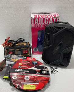 Tailgate Bluetooth Speaker, Everstart Maxx And Windshield Shades