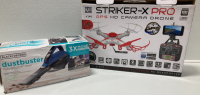 Black + Decker Dust Buster And Striker-X Pro GPS HD Camera Drone