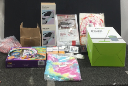 (2) Oculus Quest 2 Elite Straps (1) Pair Tengo Microstretch Tie Dye Demin Shorts Xxl (1) Totally Beyond Dough Playset (3) Elderberry Vitamin C Liquid Drops (9) Apple Air Tags Cases (1) Easy Gleam Flatmop and Bucket And Much More!