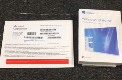 (1) Microsoft 10 Pro lifetime Operating System (1) Windows 10 Home Software