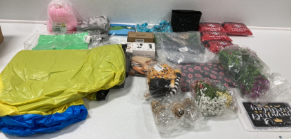 (3) First Aid Kits, Water Floaty, Universal Adapter, Fake Flowers, Blanket and More