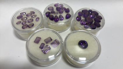 Beautiful Natural African Amethyst Gems Various Cuts. Perfect For Jewelry Making Or Collecting