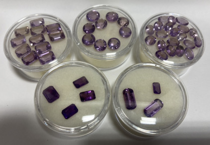Beautiful Natural African Amethyst Gems Various Cuts. Perfect For Jewelry Making Or Collecting