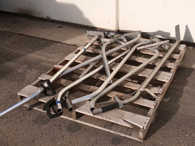 Pallet with Commercial Cleaner Attachments