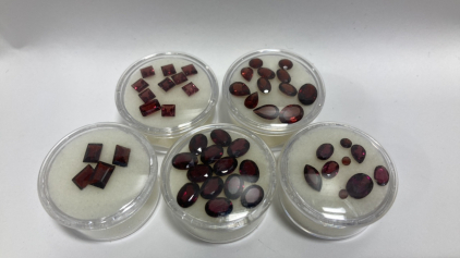Beautiful Natural Garnet Gems Various Cuts. Perfect For Jewelry Making Or Collecting