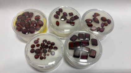 Beautiful Natural Garnet Gems Various Cuts. Perfect For Jewelry Making Or Collecting
