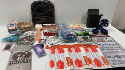 Portable Fan-(3) Silicone Spatula-(2) Tesla Vent Freshener-Dog Treats- (3) Signs and More