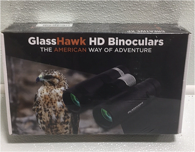 GlassHawk HD 12x42 Black Binoculars