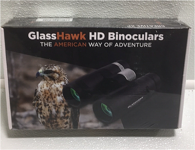 GlassHawk HD 12x42 Black Binoculars