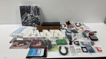 Blanket, Shelves, (2) Mousepads, Light Up Letters, Wind Chime, and more