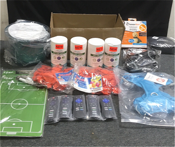 (4) Arava Pet Ear Wipes (1) Black Dog Harness And Leash Size Small (1) Morplot Pet Water Fountain (1) Barkbay Padded Front Dog Walking Harness (5) Roku Remotes (2) Leap Soccer Field Coaches Clipboards (1) 2-bowl Pet Food Tray (1) Thundershirt Anxiety Tool
