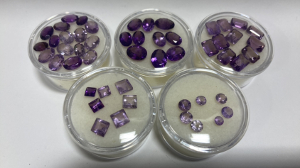 Beautiful Natural African Amethyst Gems Various Cuts. Perfect For Jewelry Making Or Collecting