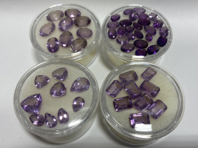 Beautiful Natural African Amethyst Gems Various Cuts. Perfect For Jewelry Making Or Collecting