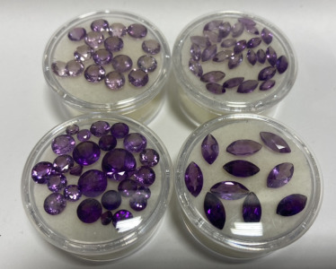 Beautiful Natural African Amethyst Gems Various Cuts. Perfect For Jewelry Making Or Collecting