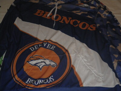 New Denver Broncos Hooded Shirt, Sz XL