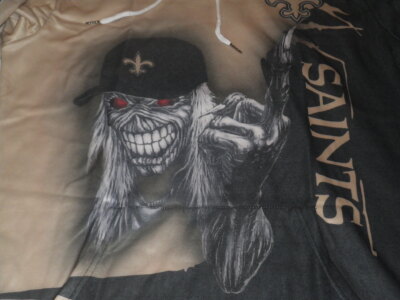 New New Orleans Saints Hooded Sweatshirt, Sz XL