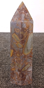 Approx. 2 lb. Bamboo Jasper Crystal Obelisk