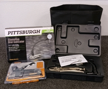 Pittsburgh Clamping Dial Indicator and Tacker Staple Gun Kit