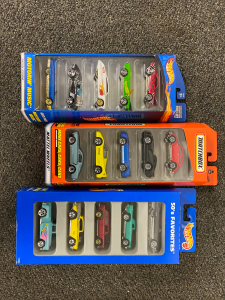 (2) Hotwheels Gift Packs and (1) Matchbox Gift Pack