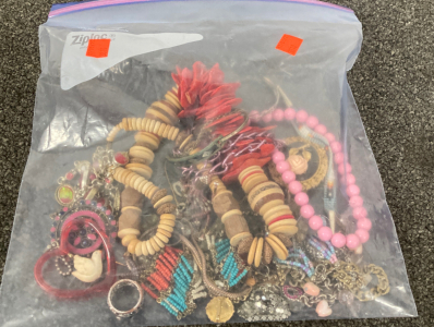 Bag of assorted jewelry