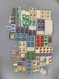 100+ Mint, Vintage US Postage Stamps and Roll of Original Gum, Sealed US Forever Postage Stamps Current USPS Counter Price