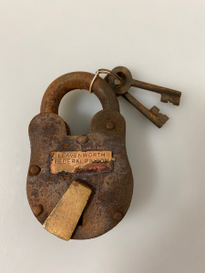 Leavenworth Prison Iron Pad Lock with Key