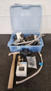 Box Of Assorted Plumbing/Hardware Supplies