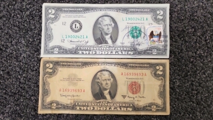 Two 2 Dollar Bills
