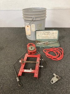 Bucket of assorted tools