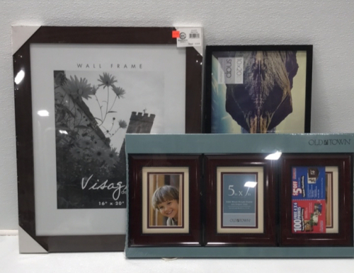 (1) 16”x20” Picture Frame (1) 3-piece 5”7” Picture Frames (1) 10”x20” Picture Frame