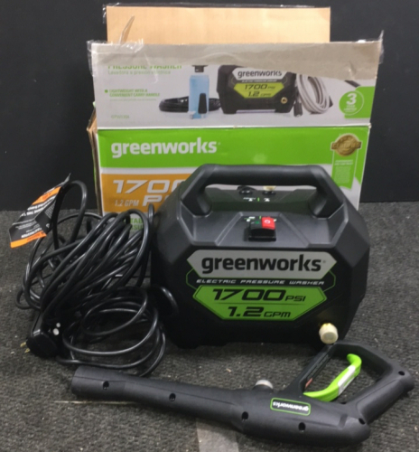 Green works 1700 PSI 1.2GPM Portable Electric Pressure Washer