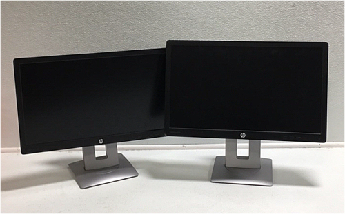 (2) HP 21.5” EliteDisplay Monitors