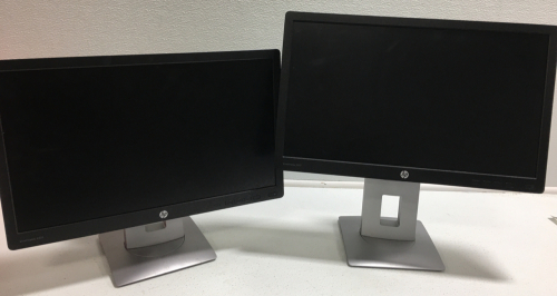 (2) Hp Elite Display E222 Monitors