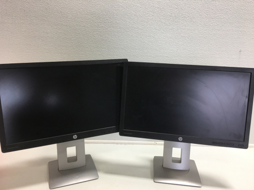 (2) hp EliteDisplay E222 Monitors