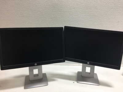 (2)Hp EliteDisplay 5222 21 in monitors