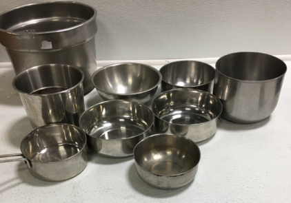 Stainless steak pot/bowl set