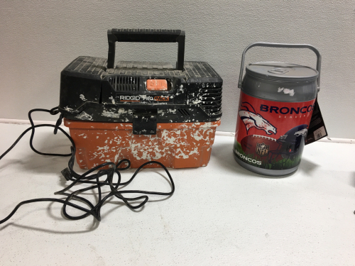 RIDGID Vaccum & Broncos Can Cooler