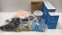 (5) Potable Water Dispensers, Sliw Feeder Bowl, Cat Bowl, Dog Pjs, Collar, Soft Cone, (2) Harnesses, Extra Buckles