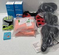 Portable Pet Water Dispenser, Dog Life Vest, Bike Seats And Work Gloves