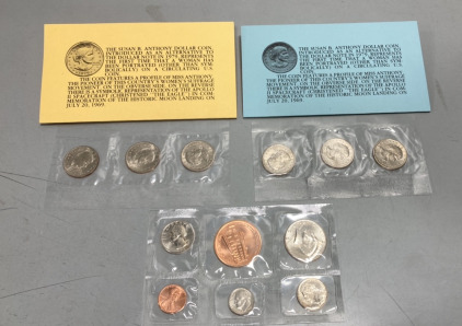 (1) Set of Three Susan B Anthony 1979 One Dollar Coins, (1) Set Of Three Susan B Anthony 1980 One Dollar Coins, + (6) Others