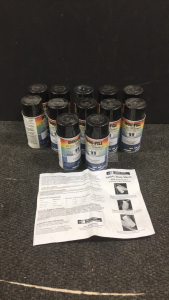 (12) Omni-Fil Ez Touch MasterBlend “new Pacvan Gray “ Spray Paint Cans