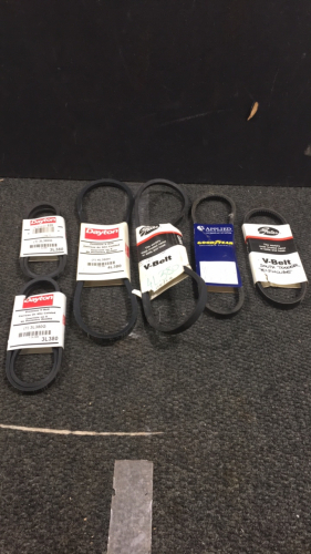 (3) Dayton Premium V-Belts (2) Gates V-Belts (1) Applied Industrial V-Belt