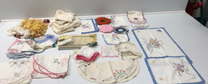 Various Doilies, Towels and Handkerchiefs