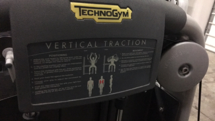 (1) TechnoGym Vertical Traction Weight Machine