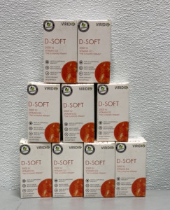 (9) D-Soft 2000 IU Vitamin D3 &ldquo;the sunshine Vitamin&rdquo; Dietary Pills