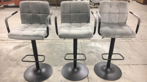 (3) Padded Barstools w/ Backs and Arms